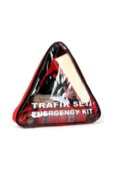 BigS Tüvtürk Uyumlu Üçgen Trafik Seti Bez Çantalı ve Karayollarına Uygun Ilk Yardım Üçgen