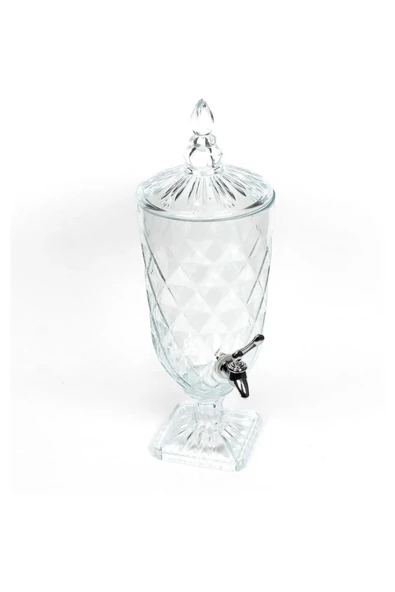 Parti Damacanası Cam Şerbetlik Lüks 2 Litre Kokteyl Limonata Meşrubat Sebil - 3