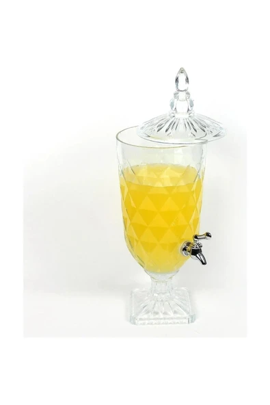 Parti Damacanası Cam Şerbetlik Lüks 2 Litre Kokteyl Limonata Meşrubat Sebil - 4