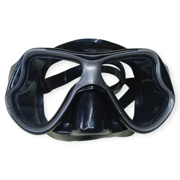 Star Diving Temper Camlı Dalış Maskesi Yetişkin - 51710-SİYAH - 2