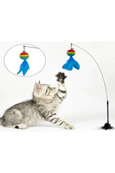 Vantuzlu Tüylü Toplu Kedi Oltası - 3