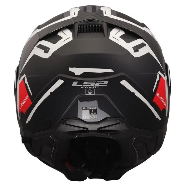 LS2 ADVANT 2 TAPE MAT SİYAH-BEYAZ KASK - Resim 9