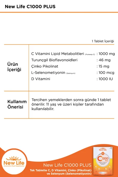 New Life C 1000 Plus 30 Tablet 2 Adet - 2