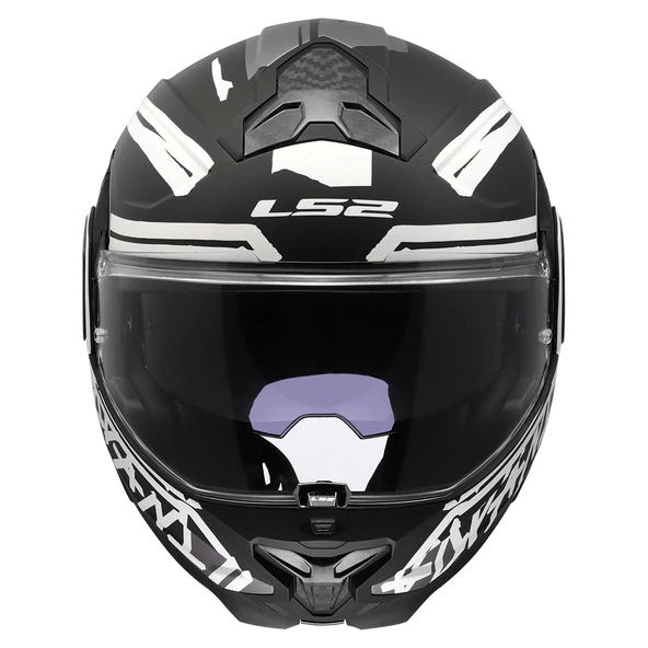 LS2 ADVANT 2 TAPE MAT SİYAH-BEYAZ KASK - Resim 12
