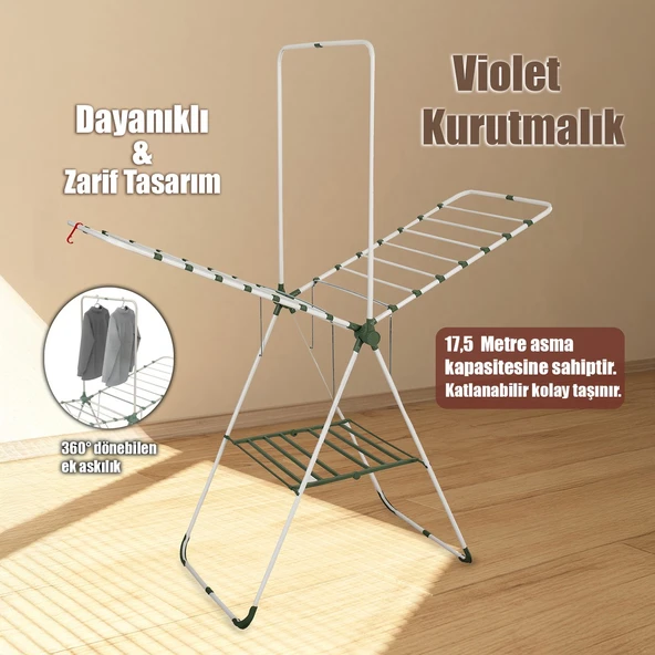 PERİLLA 17042 VİOLET ALÜMİNYUM ÇAMAŞIR KURUTMALIK