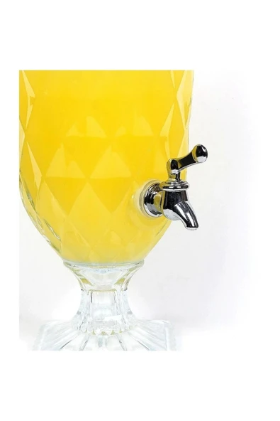 Parti Damacanası Cam Şerbetlik Lüks 2 Litre Kokteyl Limonata Meşrubat Sebil