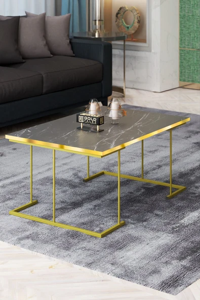 ORTA SEHPA VE ZİGON SEHPA SOLO SET GOLD BENDİR - 3