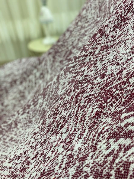 Özlü Home Lüks Pamuklu Koltuk-Çekyat Örtüsü Bordo - 2