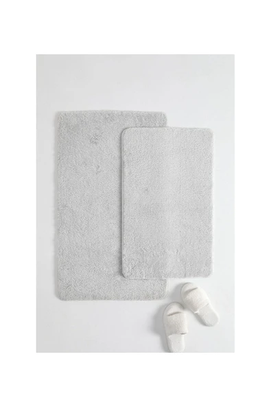 2'li Kaydırmaz Peluş Banyo Paspası Banyo Klozet Takımı Klozet Paspas Takımı