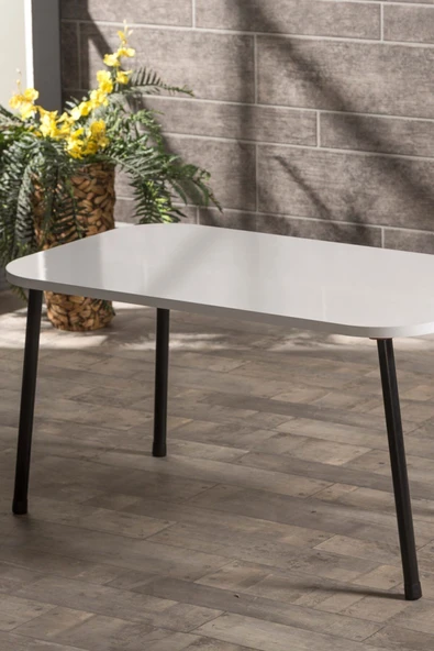 Orta Sehpa Kr Metal Ayak Beyaz ürün görseli 1