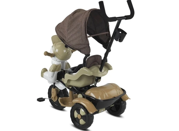 Babyhope 125a Yupi Triycle 3 Tekerli Kontrollü Bisiklet (pedli) Kahve - 3