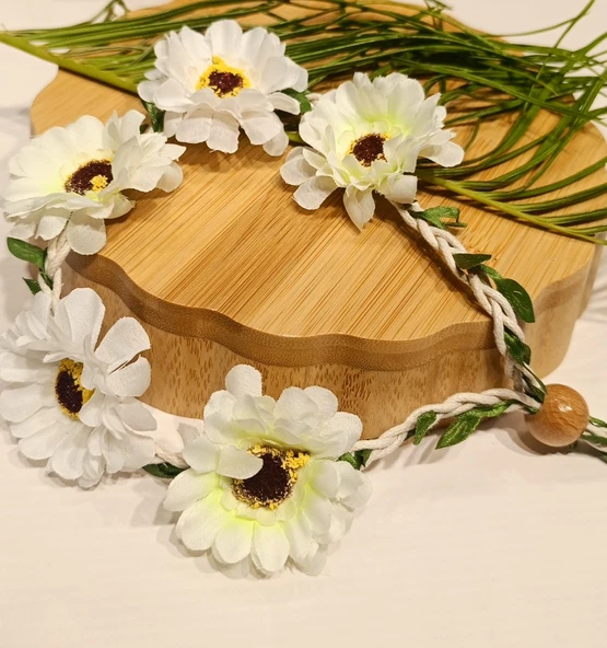 Monalisa Home Gösterişli Çiçekli  Figürlü Örgü Taç ürün görseli 1