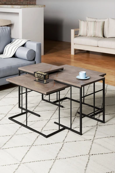 ORTA SEHPA VE ZİGON SEHPA SOLO SET GORDİON