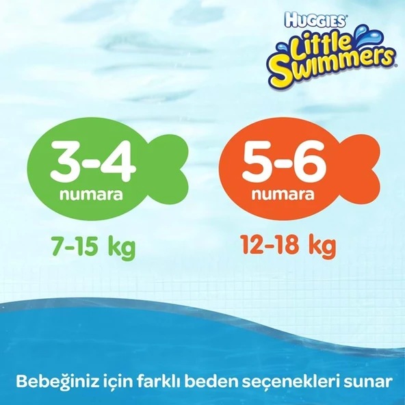 Huggıes Little Swımmers Mayo Bebek Bezi Beden:5-6 (12-18KG) Tekli (İç Adet 11) - Resim 6