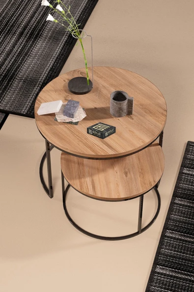 Orta Sehpa Ikili Lüx Specıal Ceviz - Resim 3