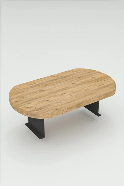 Yan Sehpa Ayarlanabilir Tepsi OVAL Dekoratif Modern Yatay Dikey Koltuk Sehpası CEVİZ - 6