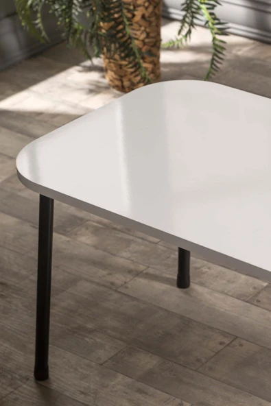 Orta Sehpa Kr Metal Ayak Beyaz - Resim 2