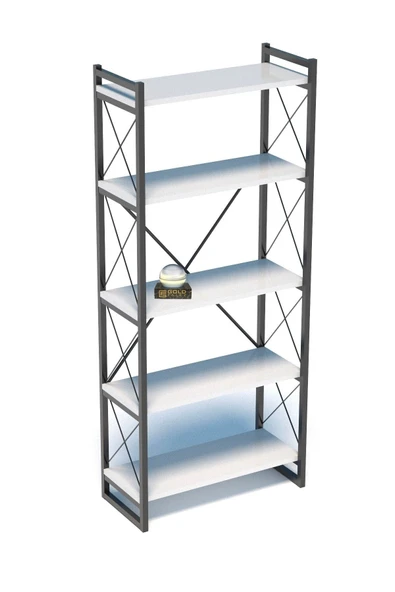 Kitaplık 5 Raflı Beyaz 180 Cm - 2