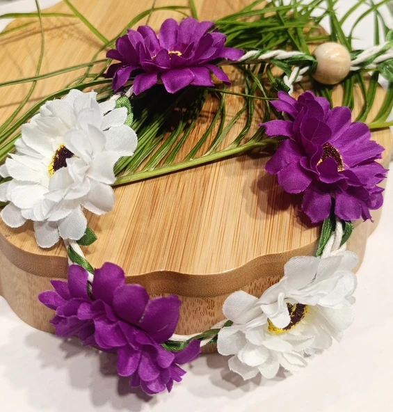 Monalisa Home Gösterişli Çiçekli  Figürlü Örgü Taç ürün görseli 1