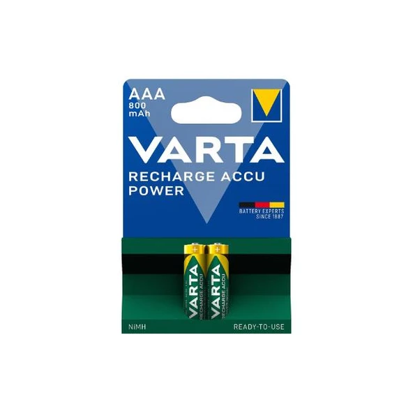 Varta Pil Micro Şarj Edilebilir 1.2V NİMH AAA 800 mAh 2 li