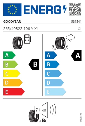 Goodyear 265/40 R22 106Y EAG F1 ASY 6 XL FP Oto Yaz Lastiği (Üretim Yılı: 2024) - 2