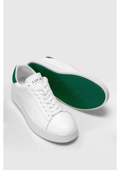 Lufian Adel Deri Sneaker Ayakkabı Beyaz - Yeşil - 4