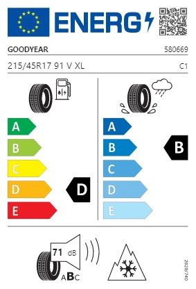 Goodyear 215/45 R17 91V UG PERF 3 XL FP Oto Kış Lastiği (Üretim Yılı: 2023) - 2