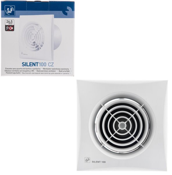 Soler Palau Silent 100 CZ Kanal 100mm m³/h 95 dB 26.5 Sessiz Tasarruflu Ortam Havalandırma Fanı AGMair agm - 4