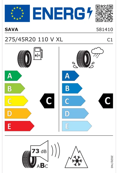 Sava 275/45 R20 110V ESKIMO SUV 2 XL FP Oto Kış Lastiği (Üretim Yılı: 2023) - 2