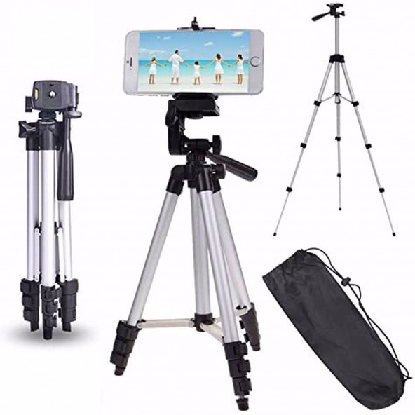 360 Derece Ayarlanabilir Profesyonel Fotoğraf Makinası Tripod 102 cm - 2
