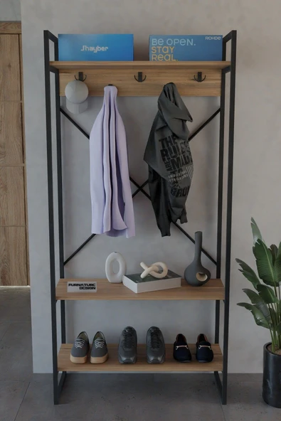 Echo Vestiyer Askılık Portmanto Ayakkabılık Çok Amaçlı Vestiyer - 2