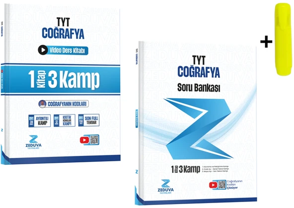 Zeduva Coğrafyanın Kodları TYT Coğrafya 1 Kitap 3 Kamp Video Ders Kitabı Ve Soru Bankası ürün görseli