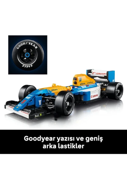Lego Icons Williams Racing FW14B ve Nigel Mansell 10353 Lisanslı Ürün - Resim 4