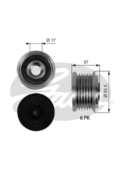 Gates OAP7046 Alternatör Kasnagı Rulmanlı Mercedes C200-c220-clc200-clc220-e200-e220-e270-e280-e320-e320 ürün görseli 1