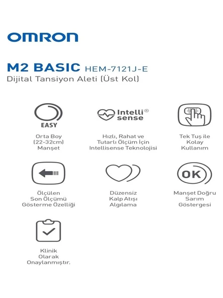 OMRON M2 BASIC KOLDAN  DİJİTAL TANSİYON ALETİ - 2