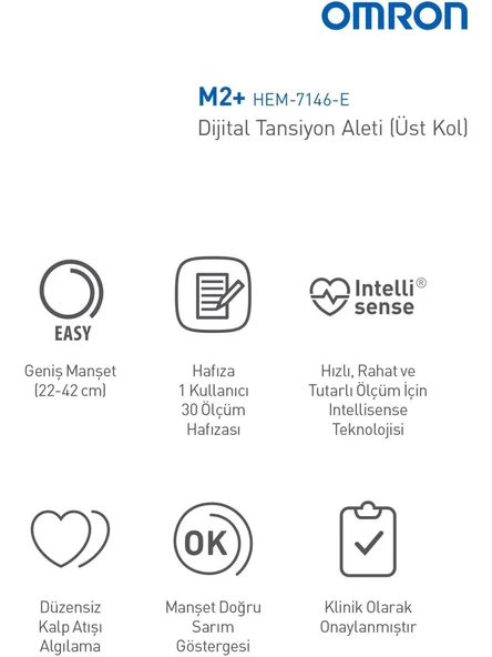 Omron M2 Digital Koldan Ölçer Tansiyon Aleti - 3