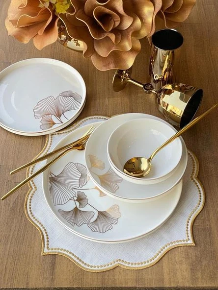 Yemek Takımı Modern Ginkgo 24 Parça 6 Kişilik