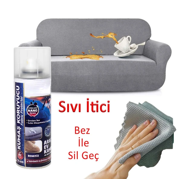 Kumaş Koruyucu Su İtici Sprey Renskiz 200 ml Ayakkabı Kıyafet Koltuk Çadır Çanta Yağmur Kaydırıcı - 2