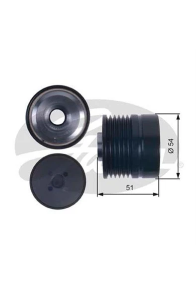 Gates OAP7118 X Alternatör Kasnağı Rulmanlı Grande Punto 1.3d 05- -punto Evo 1.3d 09-12 -mıto 1.3jtd 08-gat-oap711 ürün görseli 1