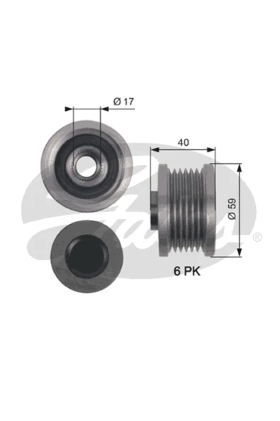 Gates OAP7144 Alternatör Kasnagı Astra J Insıgnıa Adam Zafıra Tourer C Aveo Cruze Bmw 5 E60-e61 520d 6 Knl