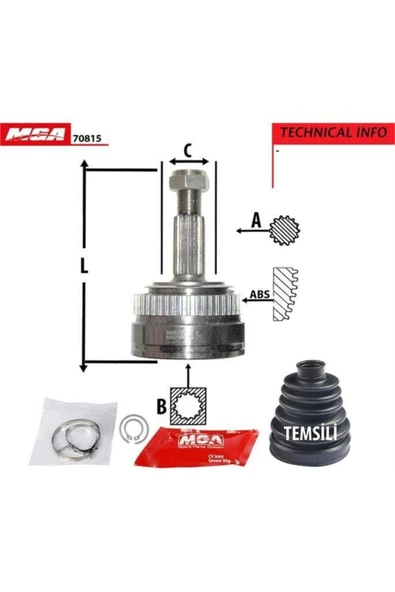 Mga 70815 Aks Kafası Dıs Sag-sol Abs-44t/d (renault : Laguna I 1.8 2.0 97-0