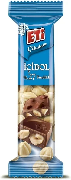 Eti Çikolata İçibol %27 Fındıklı 30 g x 20 Adet