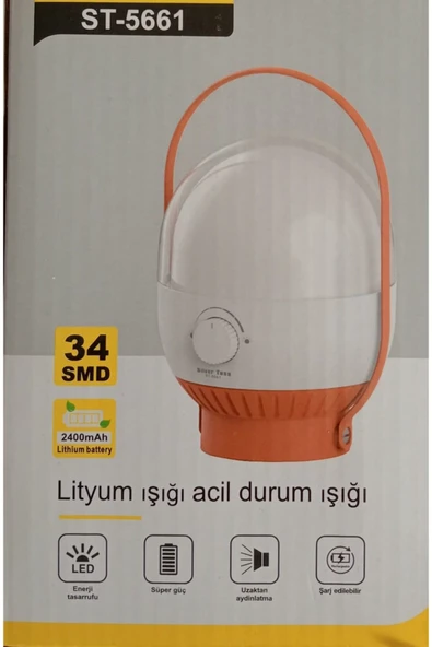Şarjlı Ayarlanabilir Led Işıklı Kamp Lambası