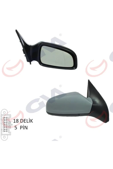 GVA 1090151 Dıs Dıkız Aynası Sag Elektrıklı Astra H 04> Astarlı Konveks Cam Vm-968ehpr