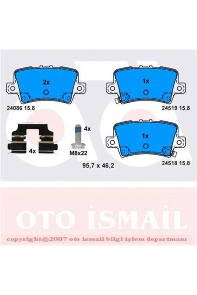 Bosch 0986494249 Bos- Arka Fren Balatası Cıvıc Ix 2012 - Cıvı... ürün görseli 1
