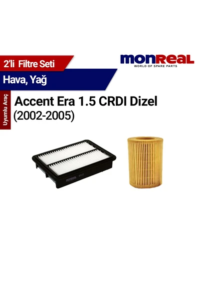 Monreal 2 Accent Era 1.5 CRDI 00-005 Filtre Seti (Hava-Yağ) - - 1