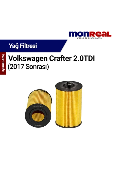Monreal O Crafter 2.0 TDI 2017 ve Snrası Filtresi (Yağ) - - 1