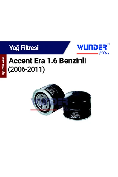 WUNDER O Accent Era 1.6 Benzinli 2006-2011 Filtresi (Yağ) - ürün görseli 1