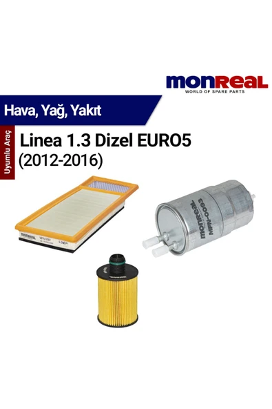 Monreal 3 Linea 1. Dizel EURO5 (2012-2016) Filtre Seti (Hava-Yağ-Yakıt) - ürün görseli 1