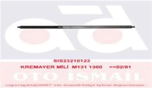 Sismak 210123  Kremayer Mili M131 1300 &Lt